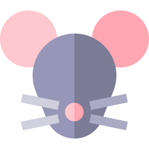 Cartoon style drawing of a mouse face.  Image from Freepik.com